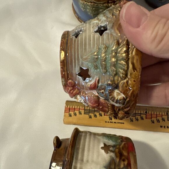 Kirklands Potters Garden Christmas Tealight fairy light Woodland Santa & Snowman - Picture 14 of 15